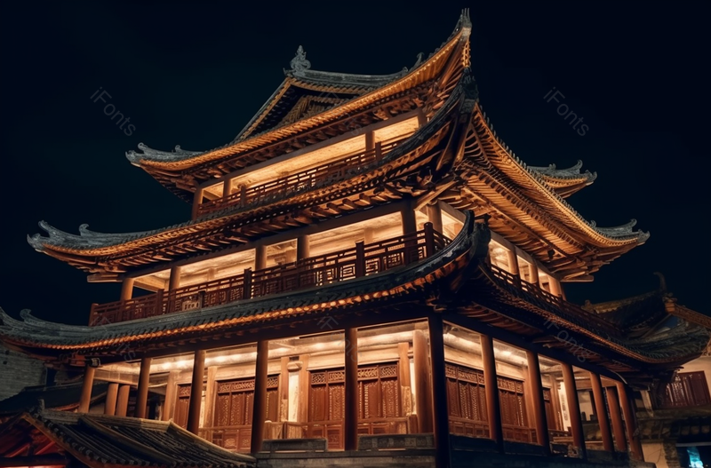 云南剑川县沙溪古镇魁星楼夜景摄影图,高清,摄影图,摄影图片,图片大全,摄影图免费下载